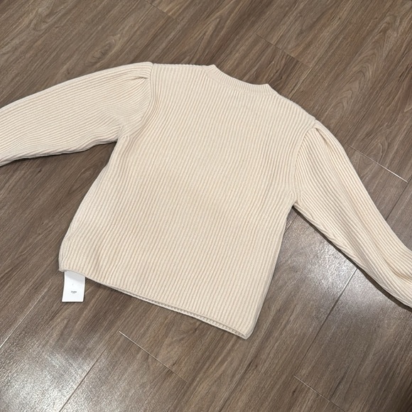 Frankie Shop Wool Blend Puff Sleeve Ribbed Sweater - Picture 5 of 5